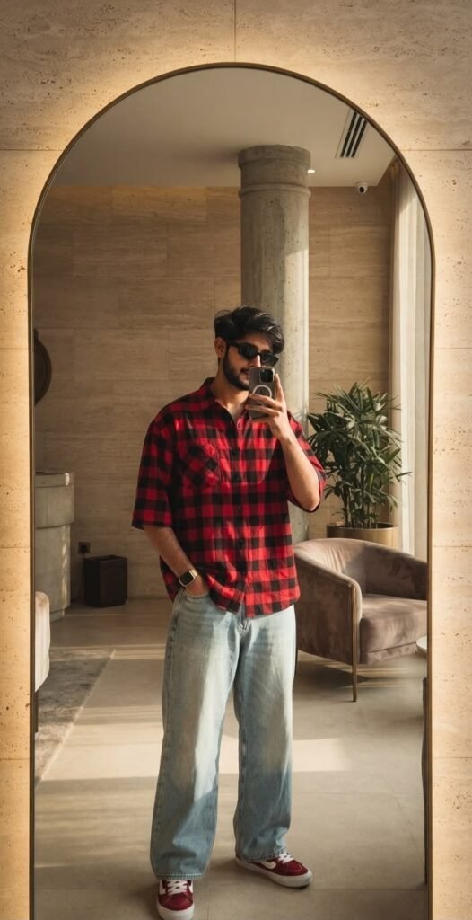 Elegant Mirror Selfie