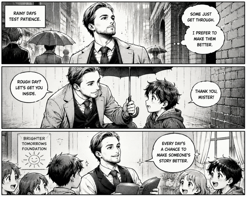 Retro Manga Comic Strip